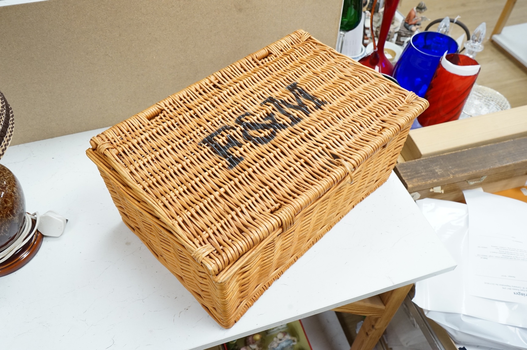 Two Fortnam and Masons picnic baskets hampers 51cm x 24cm